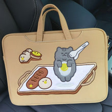 Load image into Gallery viewer, Morning Cat Serve Shoulder Laptop Bag
