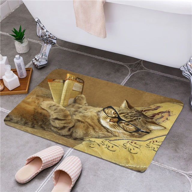Cat Brown Doormat