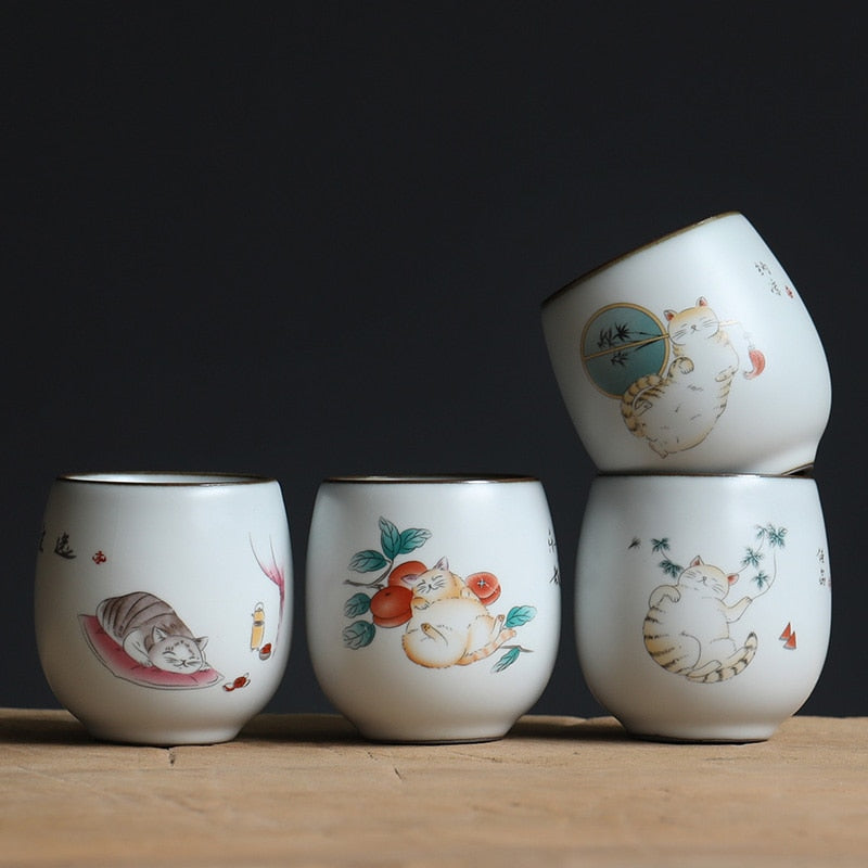 Ceramic Tea Cup Cat