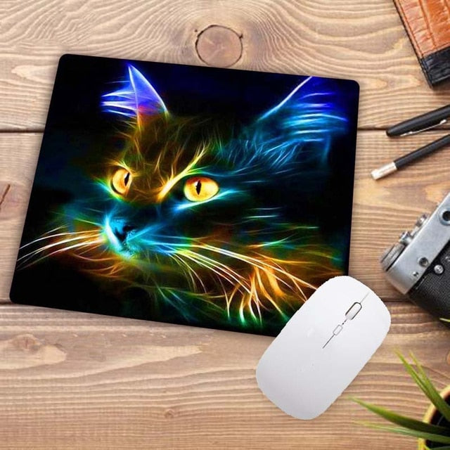Cartoon Cute Cat Head Mouse Pad