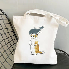 Load image into Gallery viewer, Cat Canvas Tote Bag
