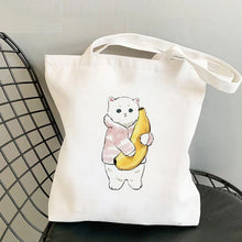 Load image into Gallery viewer, Cat Canvas Tote Bag
