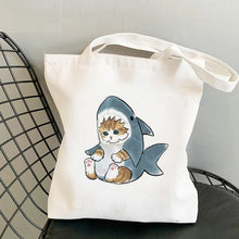 Load image into Gallery viewer, Cat Canvas Tote Bag
