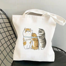 Load image into Gallery viewer, Cat Canvas Tote Bag
