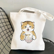 Load image into Gallery viewer, Cat Canvas Tote Bag
