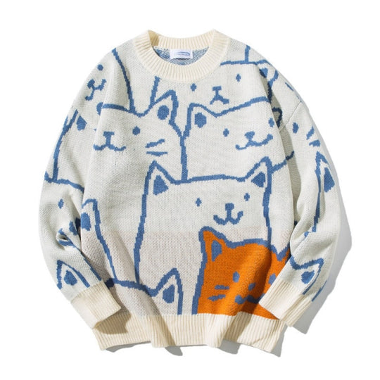 Cute Cartoon Cat Sweater
