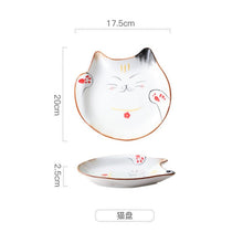 Load image into Gallery viewer, Cartoon Cat Ceramic Dinnerware Set
