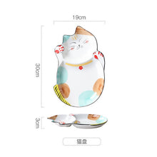 Load image into Gallery viewer, Cartoon Cat Ceramic Dinnerware Set
