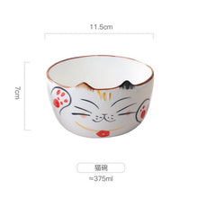 Load image into Gallery viewer, Cartoon Cat Ceramic Dinnerware Set
