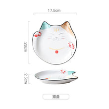 Load image into Gallery viewer, Cartoon Cat Ceramic Dinnerware Set
