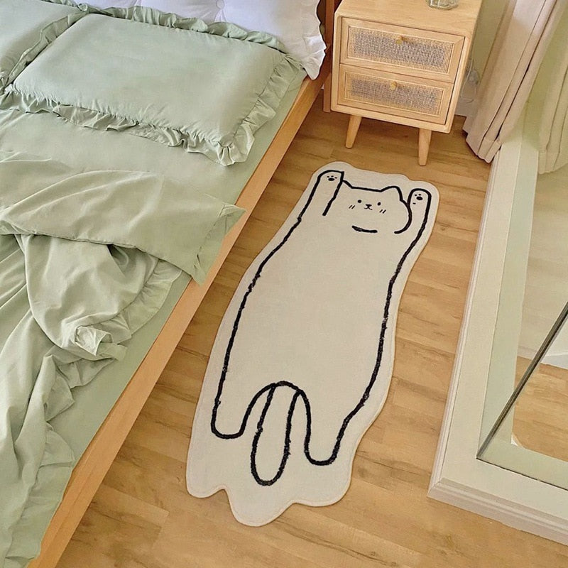 Nordic Bedroom Carpet Cute Cat