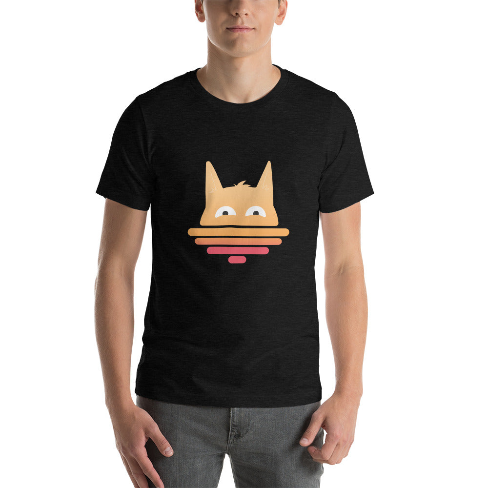 Retro Half Face Cat Casual Shirt
